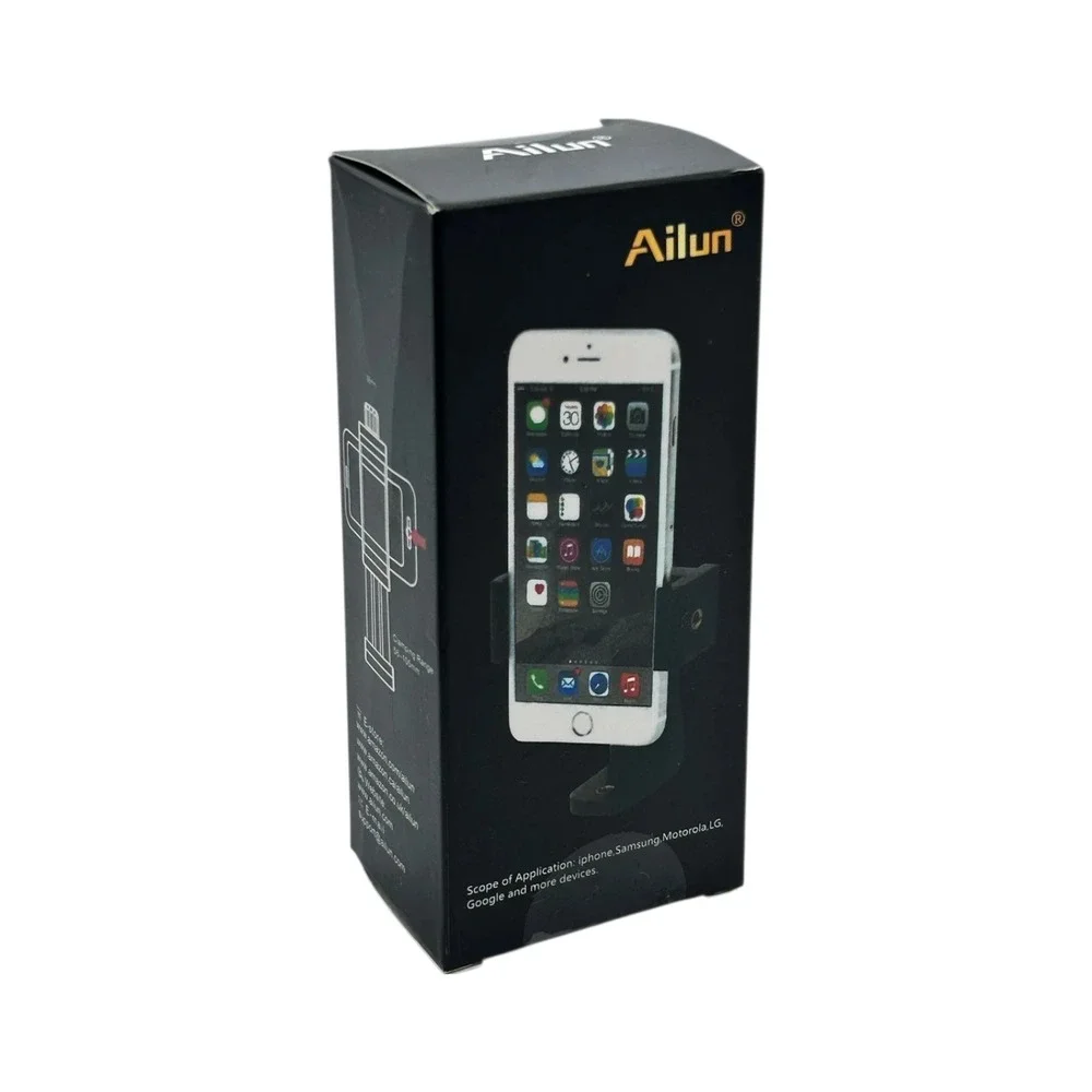 Ailun Tripod Mount Phone Adapter Unisex OS Black New 360 Rotating Universal Clip
